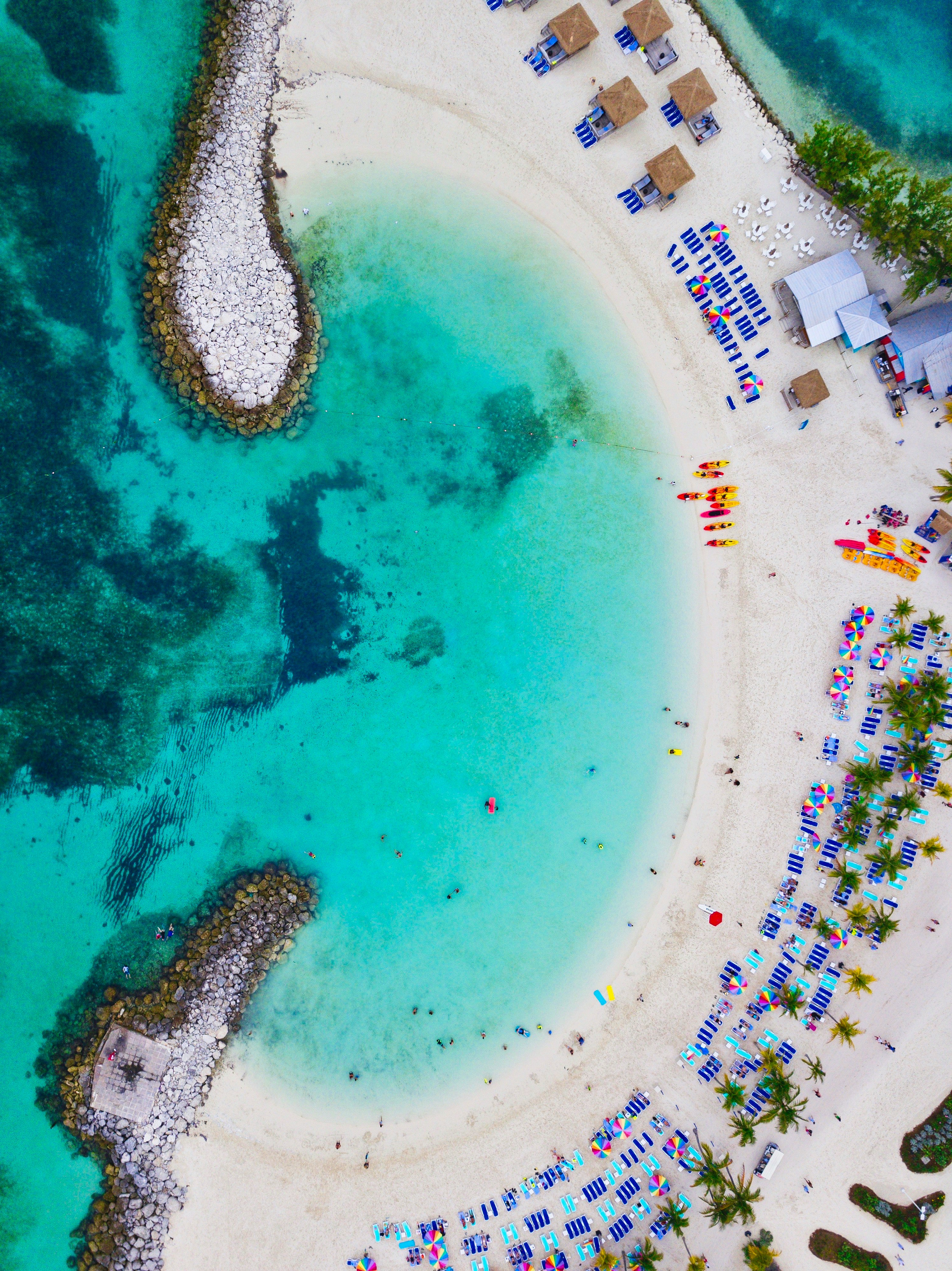 aerial view of beach during daytime